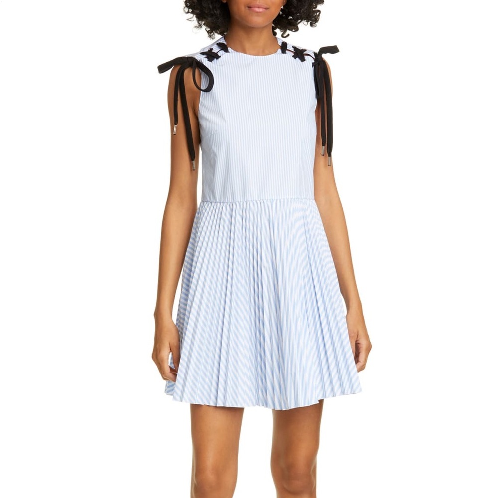RED Valentino Lace Detail Stripe Minidress size 2